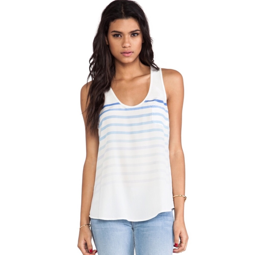 nwt | joie rain b savory silk ombre striped tank